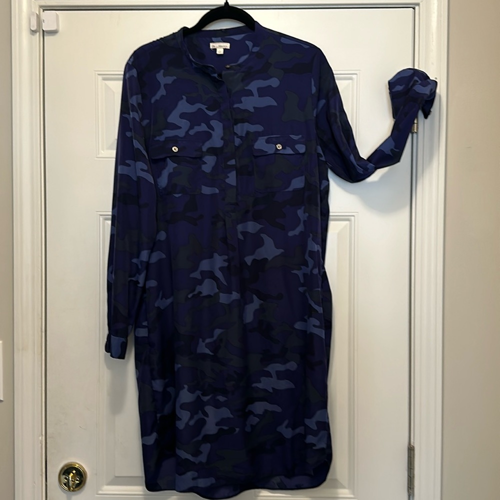 GAP NAVY FATIGUE print Tunic Dress